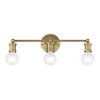 Livex Lighting Lansdale 3 - Light Vanity in  Antique Brass - 3 of 4