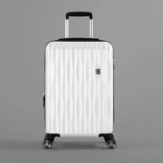 SWISSGEAR Energie USB Port PolyCarb Hardside 20u0022 Carry On Suitcase - White