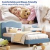 Toddler Twin Bed with Scallop Headboard, Upholstered Bed Frame for Kids, Velvet Princess Platform Bed - 3 of 4