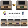 LIVAREEmlen 54.33" Rattan TV Cabinet,Double Sliding Doors for Storage,Adjustable Shelf, Metal Legs, TV Console for Living Room - 4 of 4