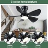 Aoibox 30-inch Low Profile Ceiling Fan with Light, Remote/APP Control, 5 Reversible Blades, 3 Color Temperatures, 6 Speeds - 2 of 4