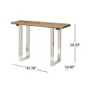 NicBex Narrow Console Table with Iron Frame,Stylish Minimalist Entryway Table,Modern Couch Table for Living Room,Natural - 3 of 4