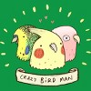 Men's Design By Humans Crazy Bird Man By SophieCorrigan T-Shirt - 2 of 4