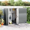 vidaXL Tool Shed Grey Galvanized Steel Large Garden Tool Shed - 2 of 4
