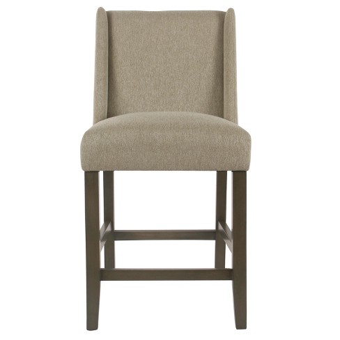 Dinah Modern Counter Height Barstool Stone - Homepop: Upholstered ...