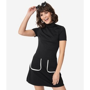 Smak Parlour Womens Mock Turtleneck Wave Maker Mini Dress - 1 of 4