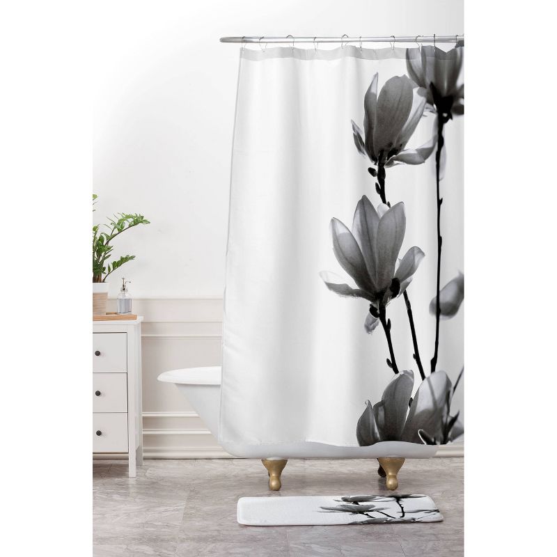 Monika Strigel Black Magnolia Shower Curtain Black/White - Deny Designs, 4 of 5