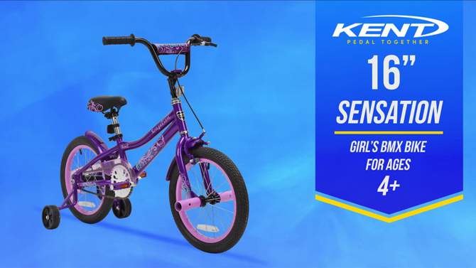 Kent Sensation 16&#34; Kids&#39; Bike - Lavender, 2 of 7, play video