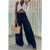 Women's Stylish Wide - Leg Casual Pants with Pockets, Trendy and Comfortable Loose - Fit Trousers for Daily Wear - 3 of 4