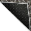 Chocolate And Charcoal Floral Washable Indoor Outdoor Area Rug - 4 of 4