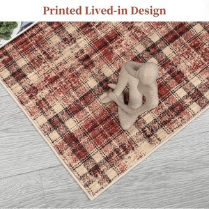 Nasitip Washable Rug -Modern Plaid Area Rug Non Slip Soft Rugs for Bedroom Home Office Dining Room - 1 of 4