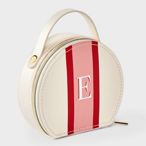 Faux Leather Initial Travel Jewelry Organizer - A New Day™ - 1 of 2