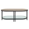 Royal Hampton 47 Inch Wood Coffee Table, Oblong, Industrial Design, Oak - 2 of 4