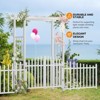 Karl Home 85 In. White Pvc Garden Arbor With Gate And Fence - 4 of 4