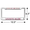 Lafayette College Full Size Standard License Plate Metal Frame - 4 of 4