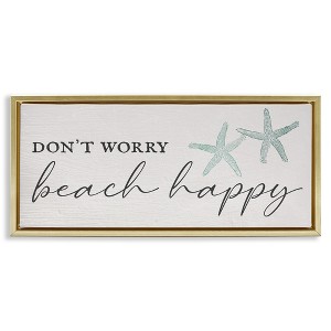 Stupell Industries Don't Worry Beach Happy, 31" x 14" - 1 of 4