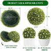GAOMON Artificial Plant Topiary Ball Set of 4, Decorative Artificial Boxwood Balls with Pink Flowers, Indoor Outdoor - 2 of 4