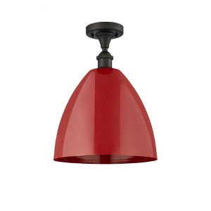 Plymouth Dome - 1 Light Semi-Flush Mount In Industrial Style-14.75 Inches Tall and 12 Inches Wide - 1 of 1
