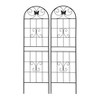 MAYEERTY 4 Pack Metal Garden Trellis 71 x 19.7 Inch Rustproof Climbing Plants Support Black Outdoor Flower - 4 of 4