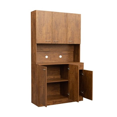 NicBex 70.87 Inch Tall Kitchen Pantry Storage Cabinet with 6-Doors,1-Open Shelves and 1-Drawer for Dining Room,Bathroom,Kitchen
