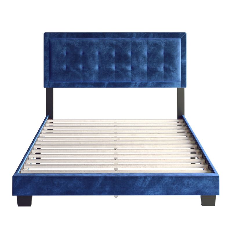 Tobias Velvet Button Tufted Upholstered Platform Bed Frame - Eco Dream, 3 of 12