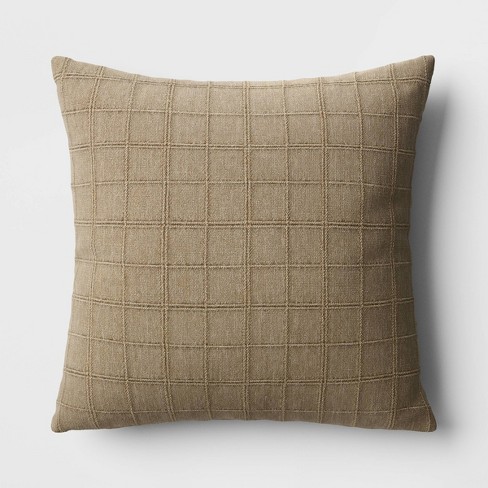 Modern Tufted Square Throw Pillow Summer Wheat - Threshold™ : Target