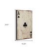 HomeRoots 24" X 15" Off White Ace of Clubs Wood Wall Decor - 3 of 4