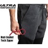 Ultra Performance Mens 3 Pack Fleece Active Tech Joggers | Active Bottoms with Zipper Pockets 3pk - 4 of 4