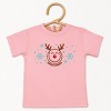 SmileyWorld Reindeer Snowflakes - Youth Short Sleeve Graphic T-Shirt and Toddler Short Sleeve Graphic T-Shirt - 2 of 3