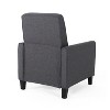 TinyHomie Navy Blue Fabric Push Back Chair for Elegant Home Decor - 2 of 4