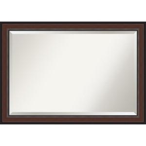 Amanti Art Harvard Walnut Beveled Framed Wall Mirror - 1 of 4