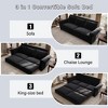 Whisen Faux Leather Convertible Sleeper Sofa & Multi-Functional Sofa Bed, Premium Comfort & Versatile Design - 4 of 4