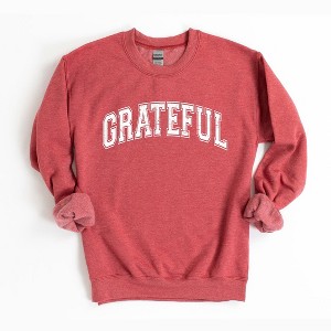Simply Sage Market Women's Graphic Sweatshirt Grateful Varsity - 1 of 4