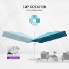 PURPLE LEAF Patio Umbrella White Cantilever Offset Umbrella Square Outdoor Umbrella with 360-degree Rotation for Garden Deck Pool - 3 of 4