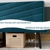 Bed Frame, Velvet Upholstered Full Platform Bed Frame - Adjustable Headboard, No Box Spring Required, Easy Assembly, Quiet Sleep Experience - 4 of 4