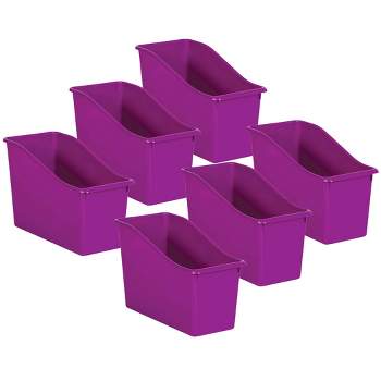 Teacher Created Resources® Purple Plastic Book Bin, Pack of 6