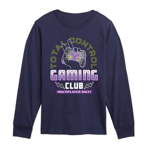 Boys' - Instant Message - Total Control Gaming Club Long Sleeve Graphic T-Shirt - 1 of 4