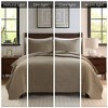 Sapphtopaz Bedding Comforter Set Luxurious Solid Color Oversized Herringbone Quilting Quilt Set 3 Piece 1 Quilt, 2 Pillow Shams - 2 of 4