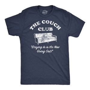 Mens Funny T Shirts The Couch Club Sarcastic Lazy Sofa Graphic Tee For Men - Crazy Dog Men's T Shirt - 1 of 4
