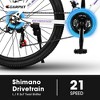 YONWAY 26 inch Mountain Bike, Shimano 21 Speeds with Dual Disc Brakes and 100mm Front Suspension for Teenagers Girls Women - 4 of 4