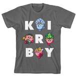 Kirby Transformations Youth Charcoal T-shirt