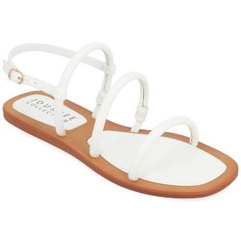 Journee Collection Womens Karrio Tru Comfort Foam Buckle Sling Back Flat Sandals