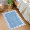 homfan Scalloped Washable Rug w/ Non-Slip Back - Modern Low-Pile Carpet for Living Room, Bedroom - 2 of 4