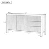 Minimalist Wave-Pattern Sideboard,TV Stand with Functional Storage, Modern Design for Entryway, Hallway, Living Room, and Foyer,Solid Acacia Wood Legs - 4 of 4