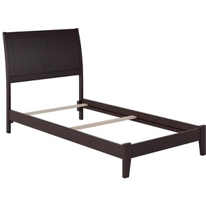 AFI Furnishings Portland Twin Extra Long Traditional Bed with Open Footboard and Turbo Charger in Espresso - 1 of 4