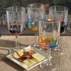 FONTOI Rainbow Diamond Acrylic Glasses Drinking, BPA Free Cocktail Glasses Drinkware Set Drinking Water Glasses - 3 of 4
