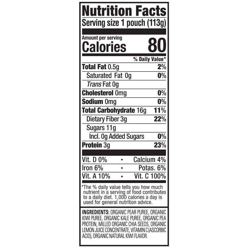 HappyTot Fiber &#38; Protein Organic Pears Kiwi &#38; Kale Baby Food Pouch - 4oz, 5 of 7