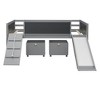 Whisen Modern Design Twin Size Loft Bed Wood Bed with Two Storage Boxes - 3 of 4