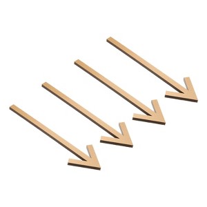 Unique Bargains Acrylic Self-Adhesive Decor Home Business Indoor Outdoor Arrow Sign 4 Pcs - 1 of 4