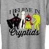 Women's - Instant Message - I Believe In Cryptids Short Sleeve Graphic T-Shirt - 2 of 4